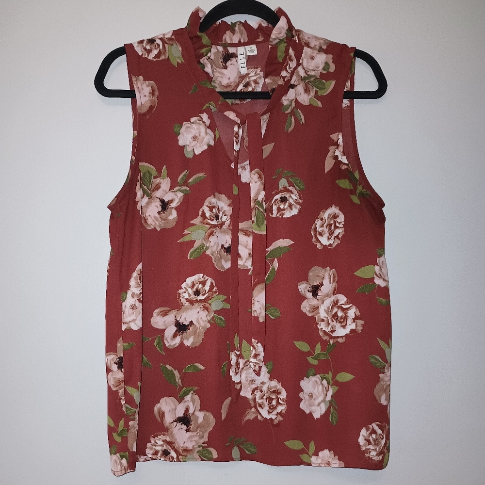 Elle Floral Sleeveless Blouse M